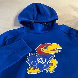 Adidas Climawarm Kansas Jayhawks Hoodie Cotton/Poly Mens L